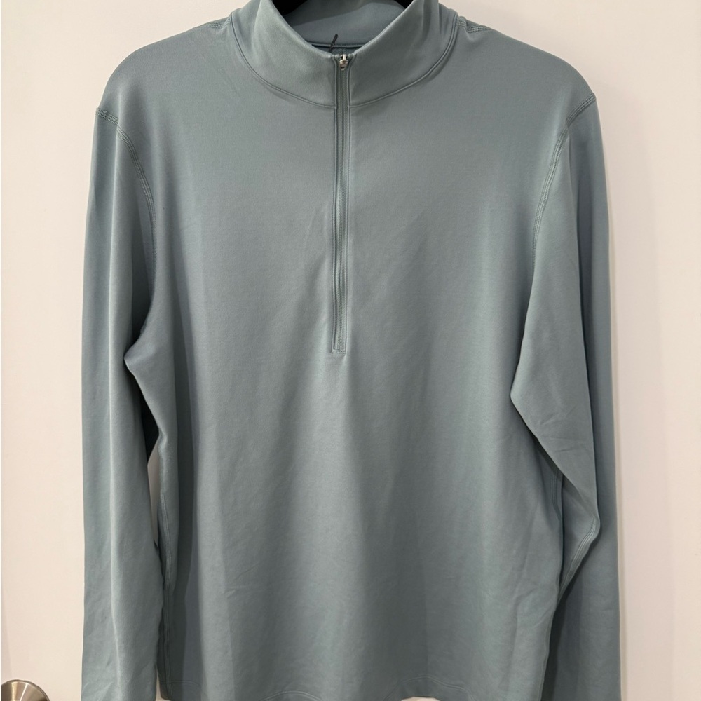 Men's Green Quarter-Zip Sweater
